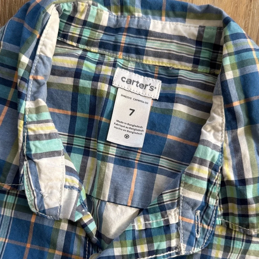 Carter's Multicolor Plaid Button-Down Shirt